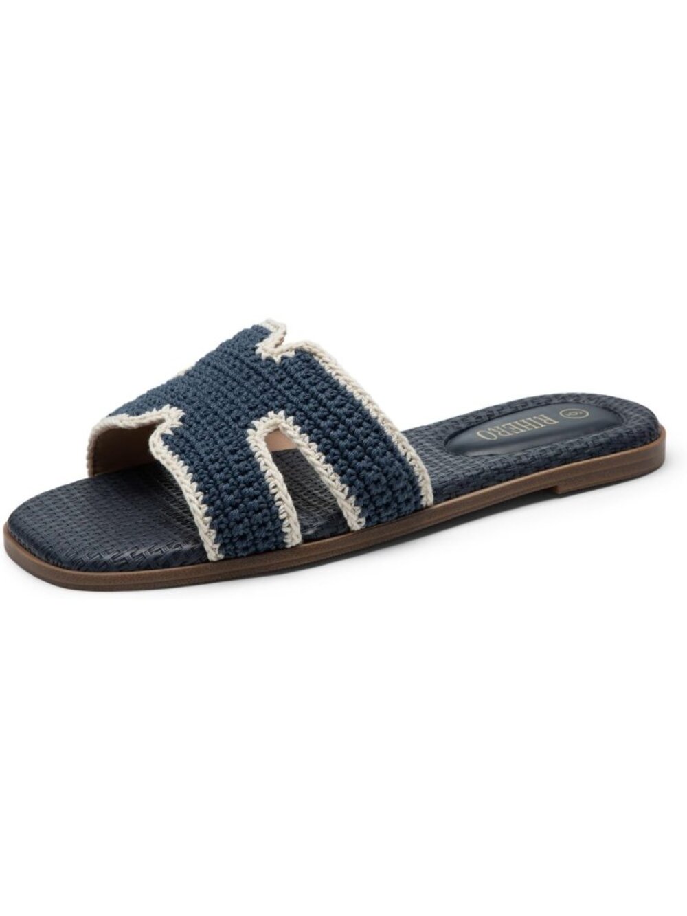 Stylish Women's Leather Slide Sandals - Comfortable Dressy Flat Slip-Ons